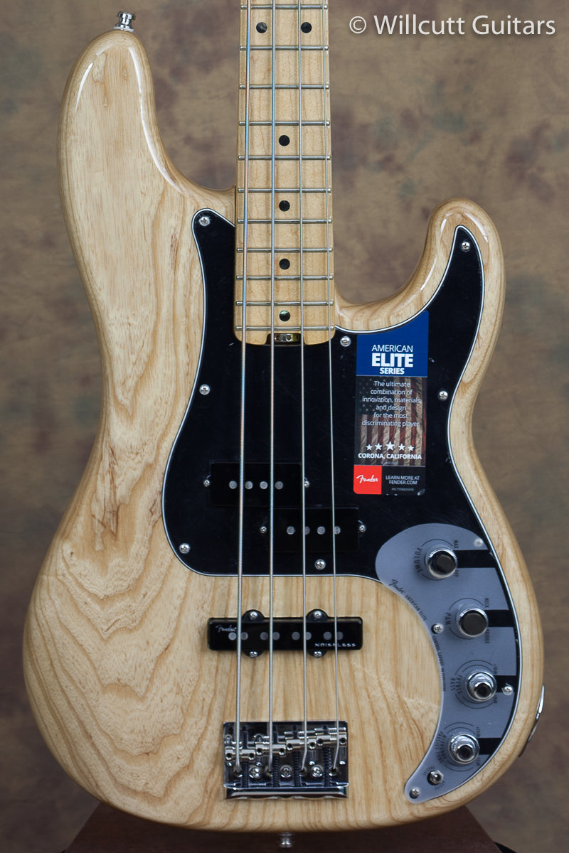 Fender American Elite Precision Bass Natural Ash USED
