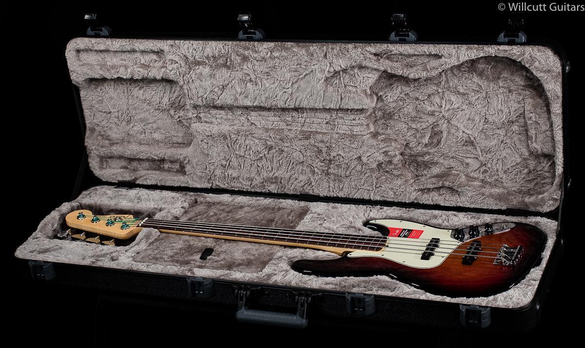 Fender American Professional Jazz Bass Fretless 3-Tone Sunburst Rosewood Bass Guitar (895)