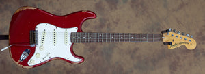 Fender Yngwie Malmsteen Stratocaster Scalloped Rosewood Fretboard Underwood Refin and Age Candy Apple Red USED