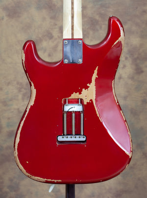 Fender Yngwie Malmsteen Stratocaster Scalloped Rosewood Fretboard Underwood Refin and Age Candy Apple Red USED