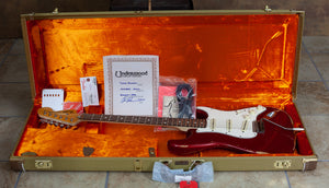 Fender Yngwie Malmsteen Stratocaster Scalloped Rosewood Fretboard Underwood Refin and Age Candy Apple Red USED