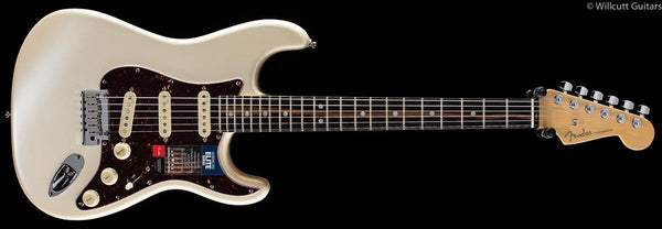 Fender American Elite Stratocaster Olympic Pearl Ebony - Willcutt Guitars