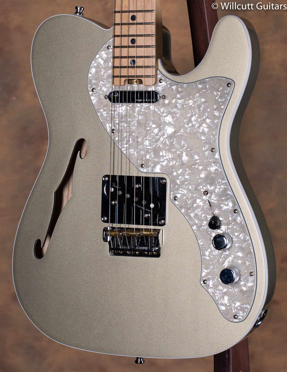 Fender American Elite Telecaster Thinline Champagne USED