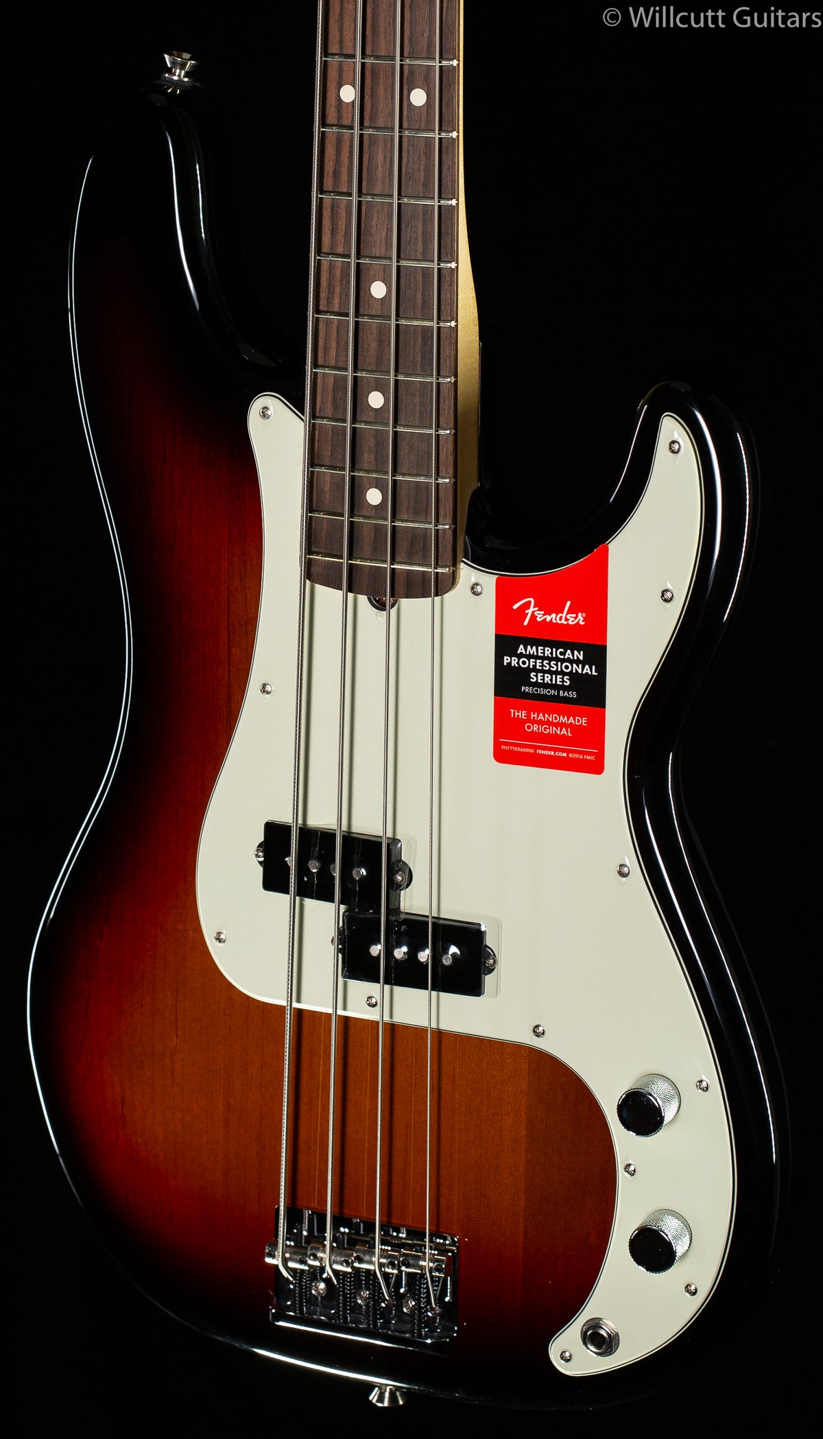 Fender American Professional Precision Bass 3-Tone Sunburst Rosewood Bass Guitar