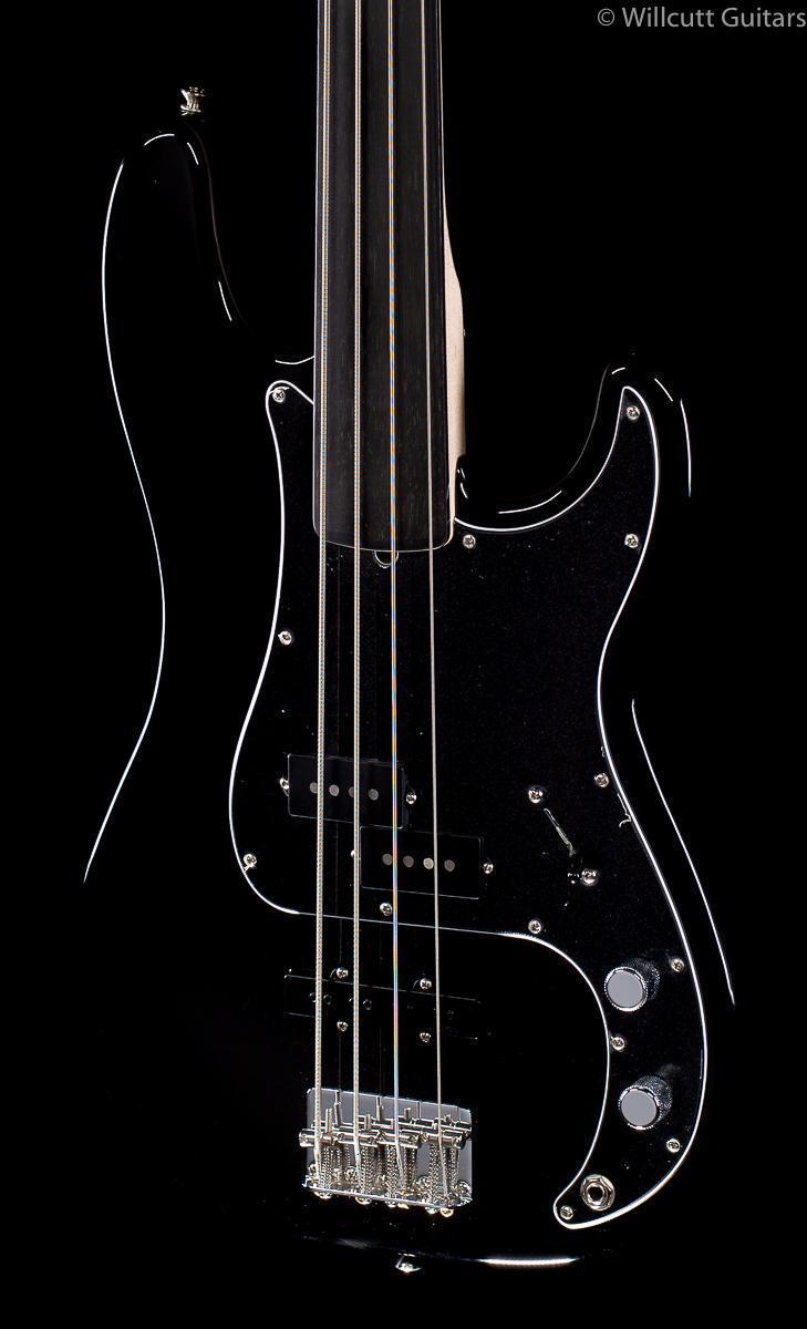 Fender Artist Series Tony Franklin Fretless Precision Bass Black Bass Guitar