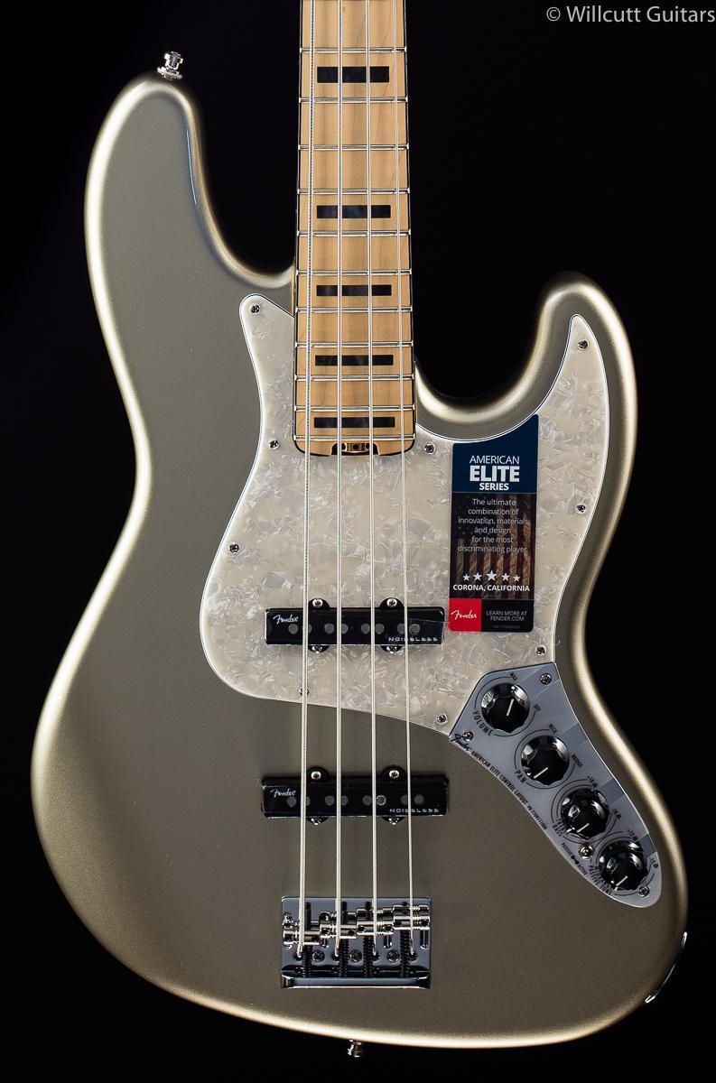 Fender American Elite Jazz Bass Champagne - Willcutt Guitars