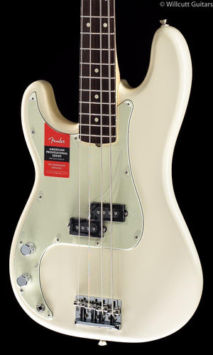 Fender American Professional Precision Bass Olympic White Rosewood Lefty (817)