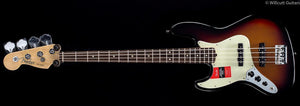 Fender American Professional Jazz Bass 3-Tone Sunburst Rosewood Lefty Bass Guitar