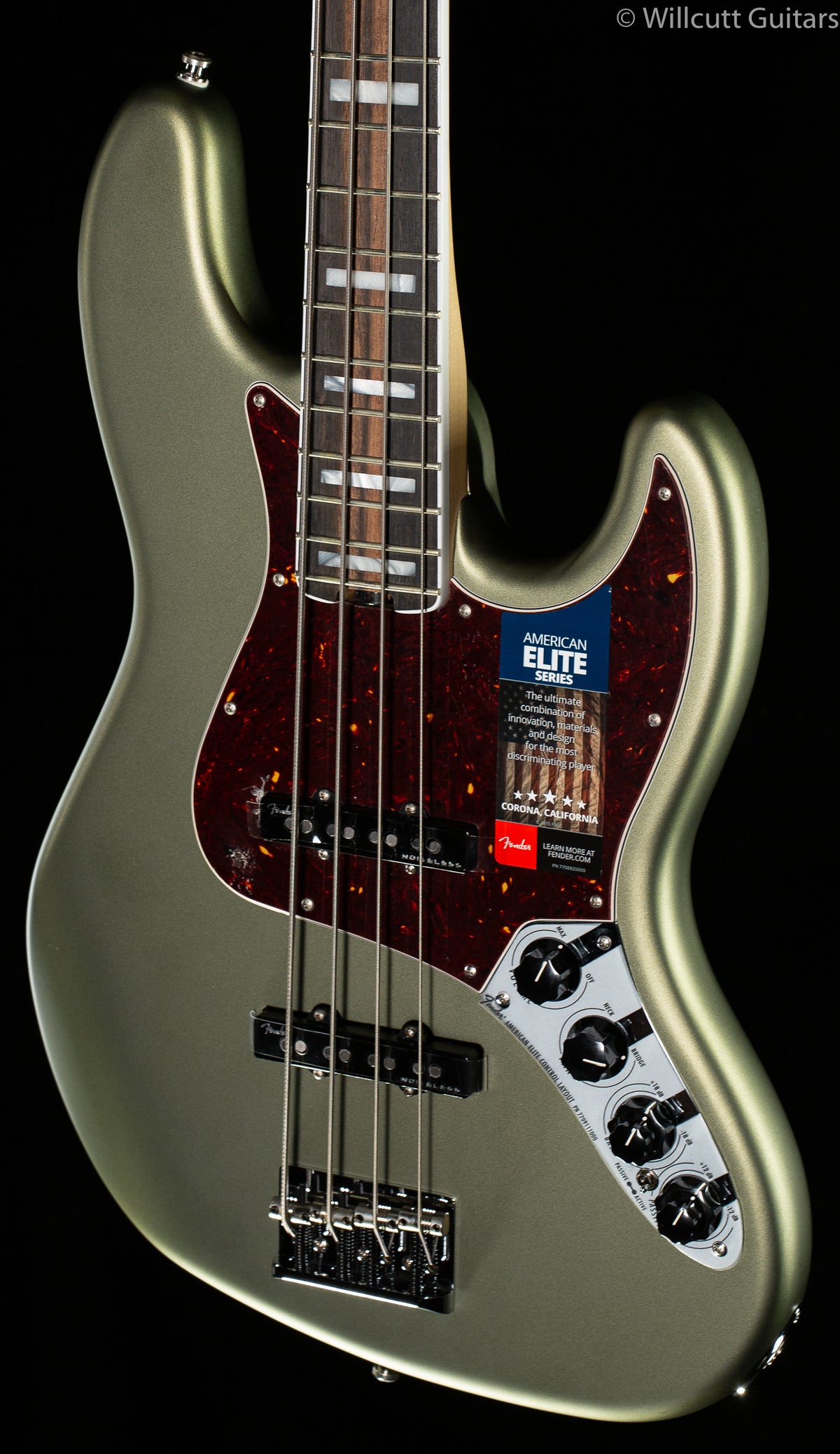 Fender American Elite Jazz Bass Satin Jade Pearl Metallic