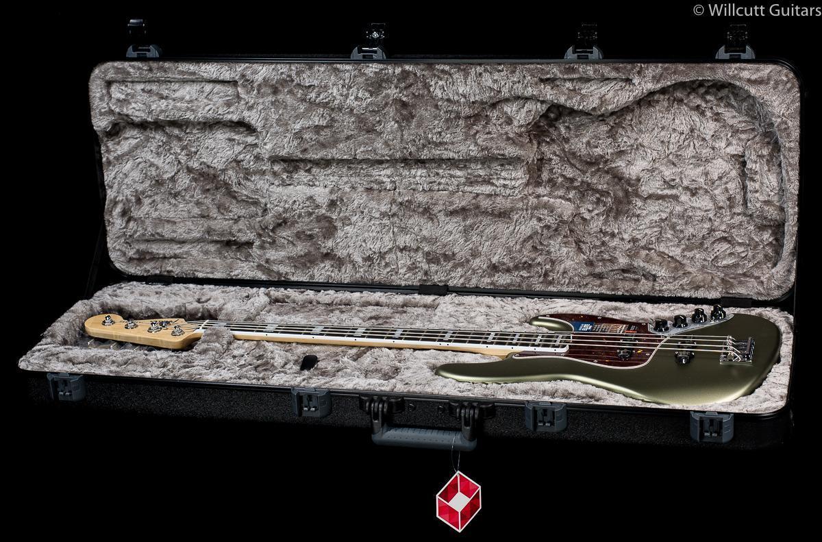 Fender American Elite Jazz Bass Satin Jade Pearl Metallic
