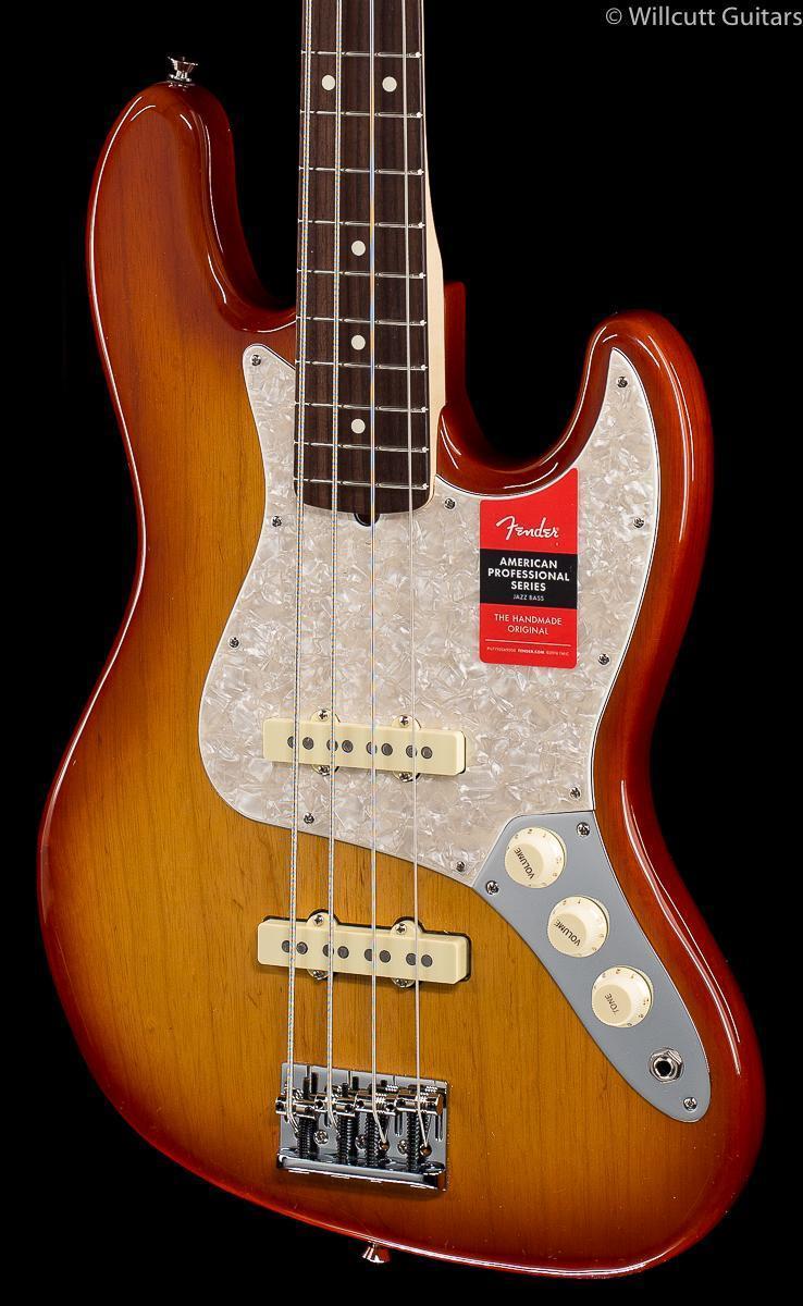 Fender Limited Edition Lightweight Ash American Professional Jazz Bass Sienna Sunburst Bass Guitar