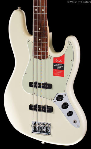 Fender American Professional Jazz Bass Olympic White Rosewood (385)