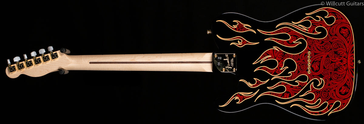 FENDER JAMES BURTON TELE RED PAISLEY FLAMES