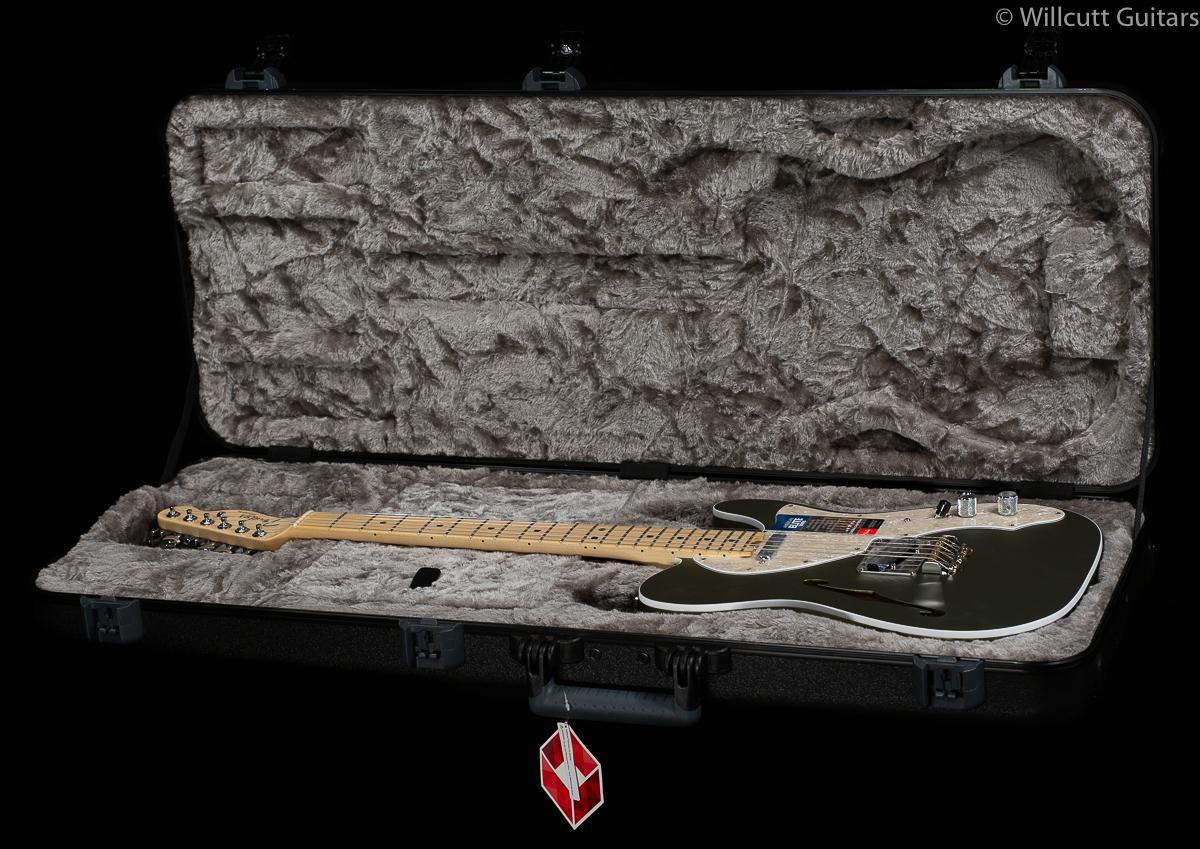 Fender American Elite Thinline Telecaster Jade Pearl Metallic Maple