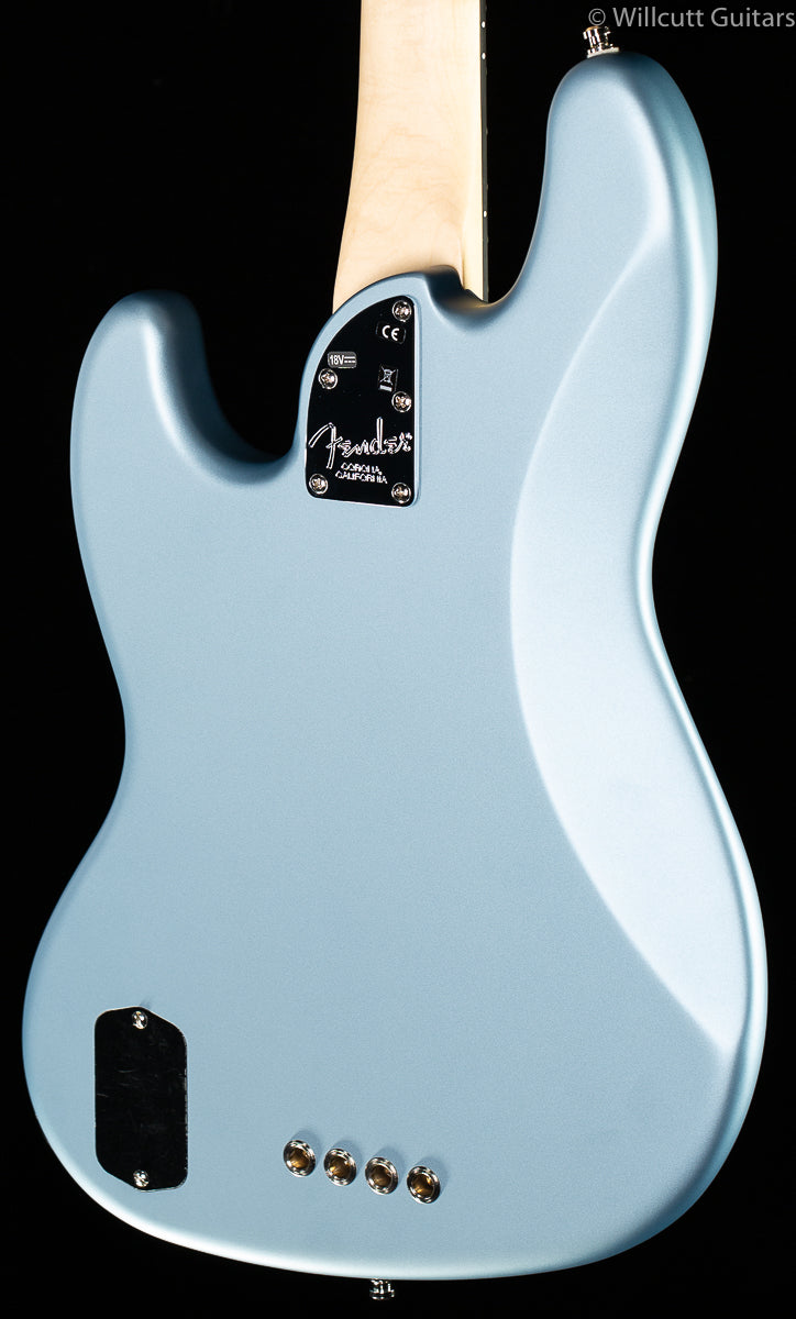 Fender American Elite Jazz Bass Satin Ice Blue Metallic Maple