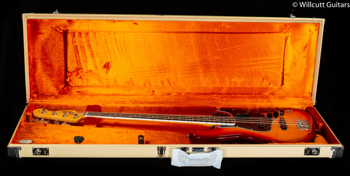 Fender Rarities Flame Ash Top Jazz Bass Plasma Red Burst Bass Guitar (493)