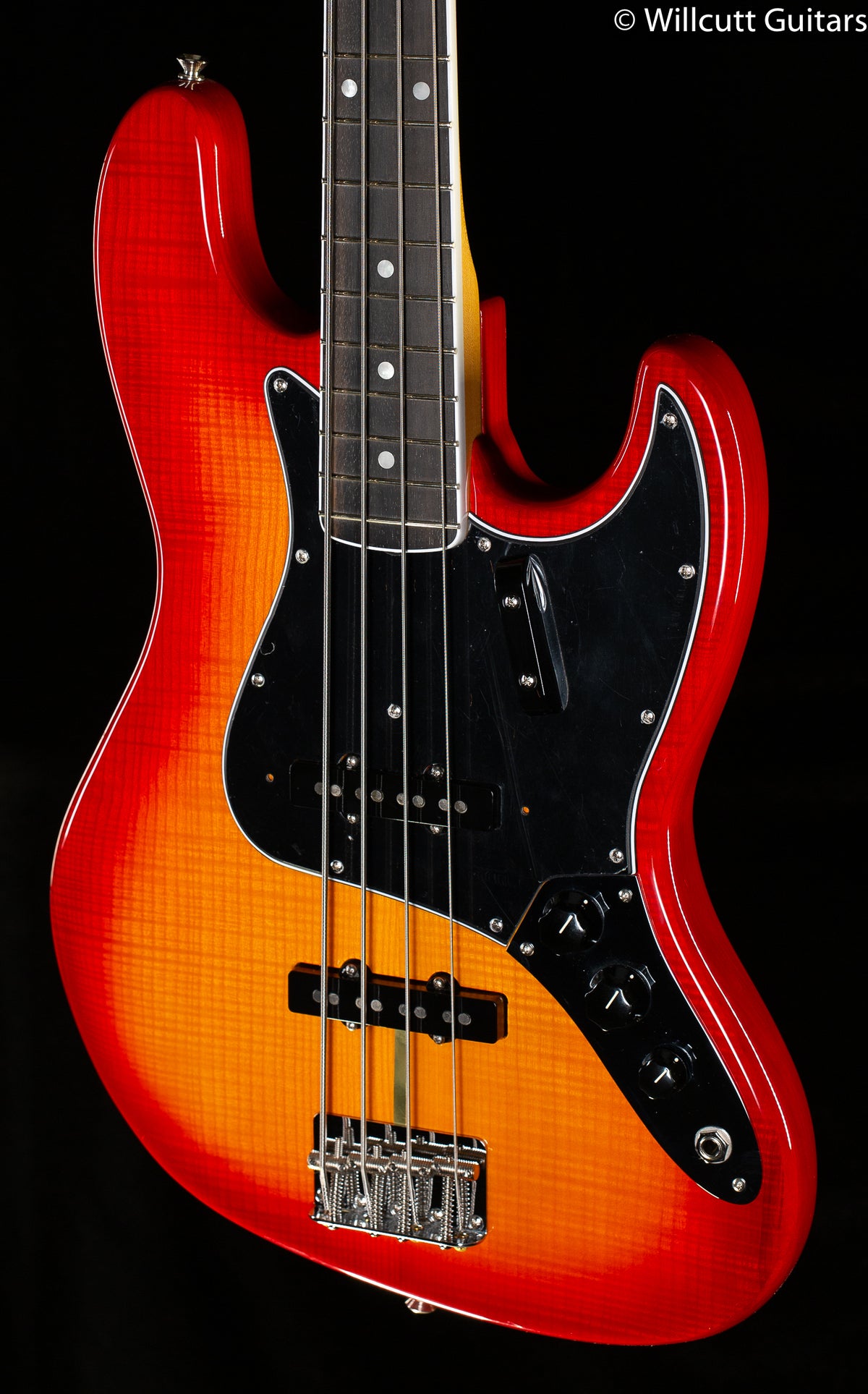 Fender Rarities Flame Ash Top Jazz Bass Plasma Red Burst (565) Bass Guitar