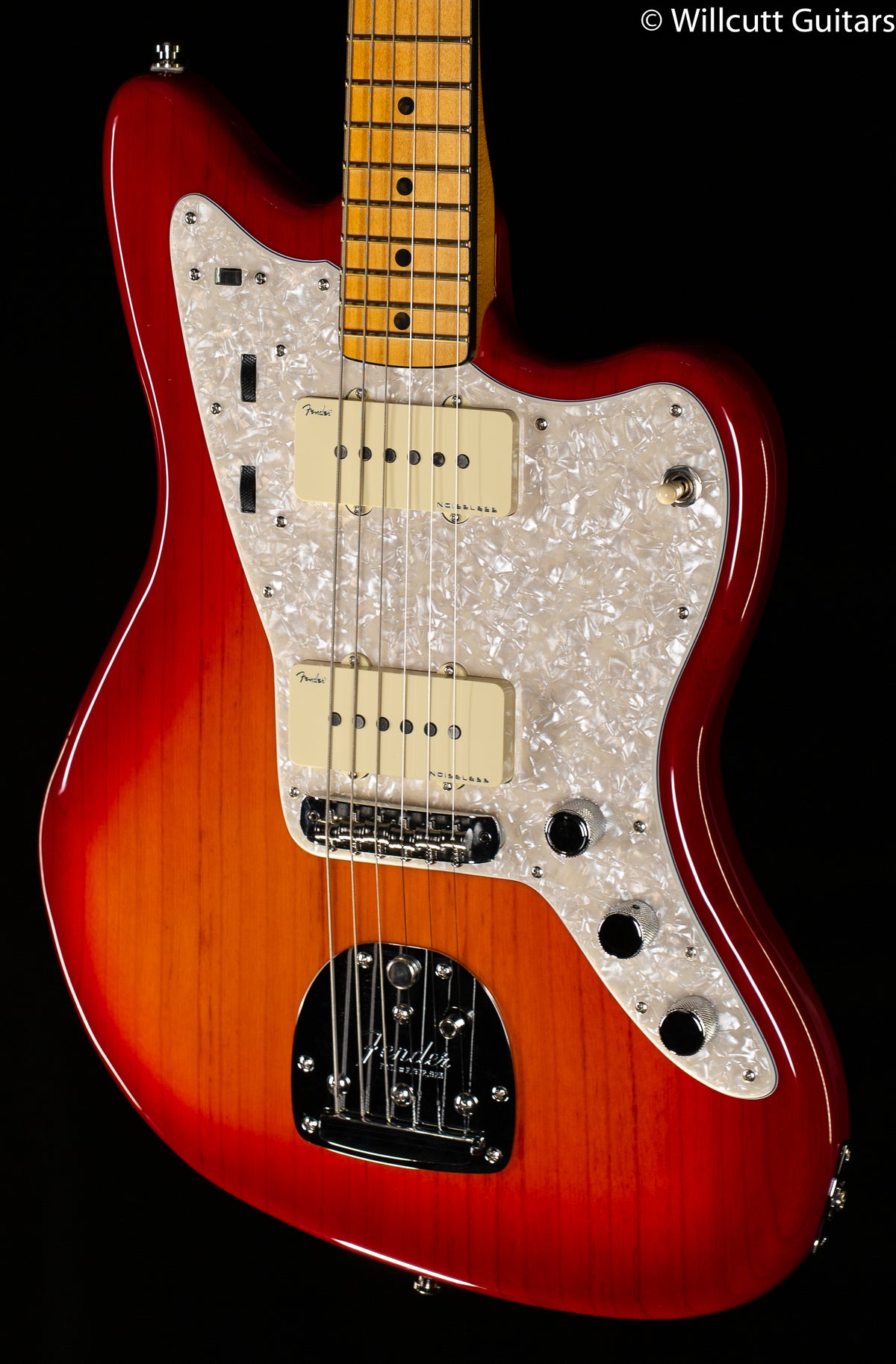 Fender American Ultra Jazzmaster Maple Fingerboard Plasma Red Burst DEMO