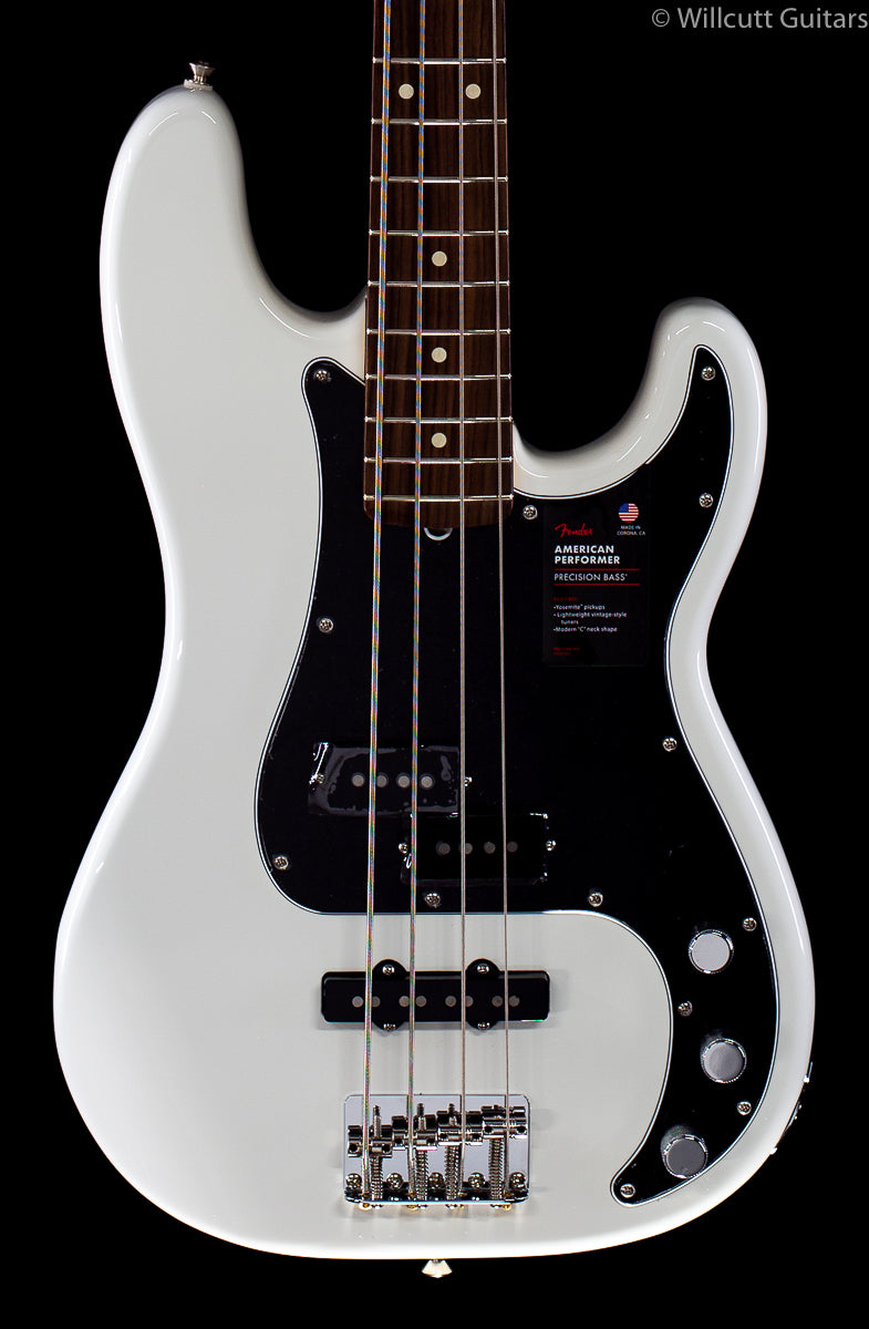 Fender American Performer Precision Bass Arctic White Rosewood