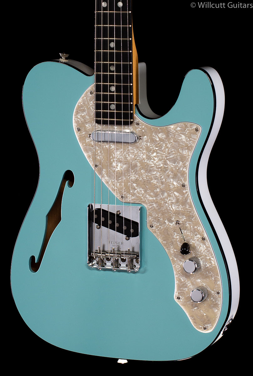 Fender FSR Two-Tone Tele Thinline Daphne Blue Ebony (163)