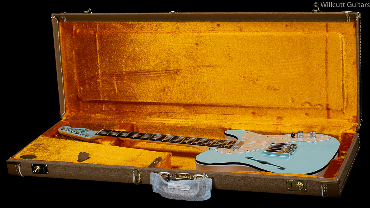 Fender FSR Two-Tone Tele Thinline Daphne Blue Ebony (163)