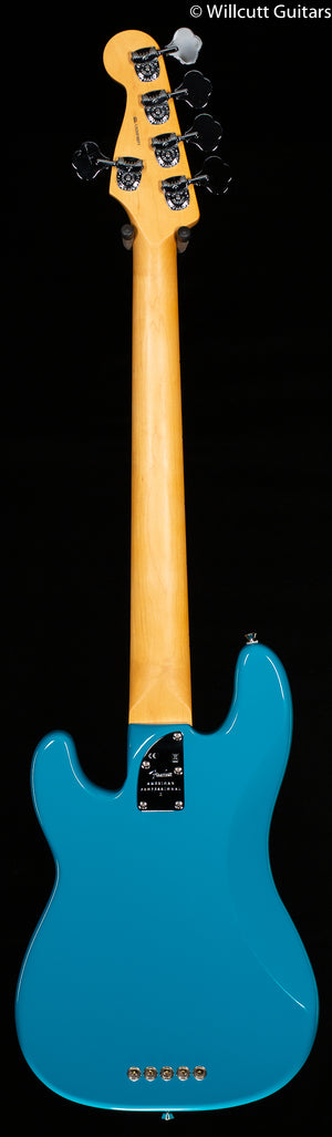 Fender American Professional II Precision Bass V Miami Blue Maple Fingerboard DEMO