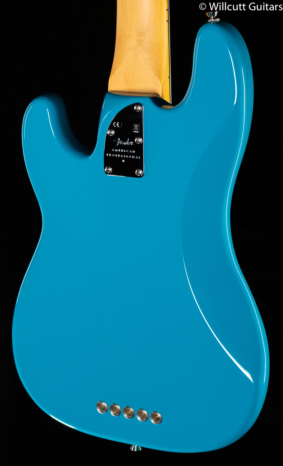 Fender American Professional II Precision Bass V Miami Blue Maple Fingerboard DEMO