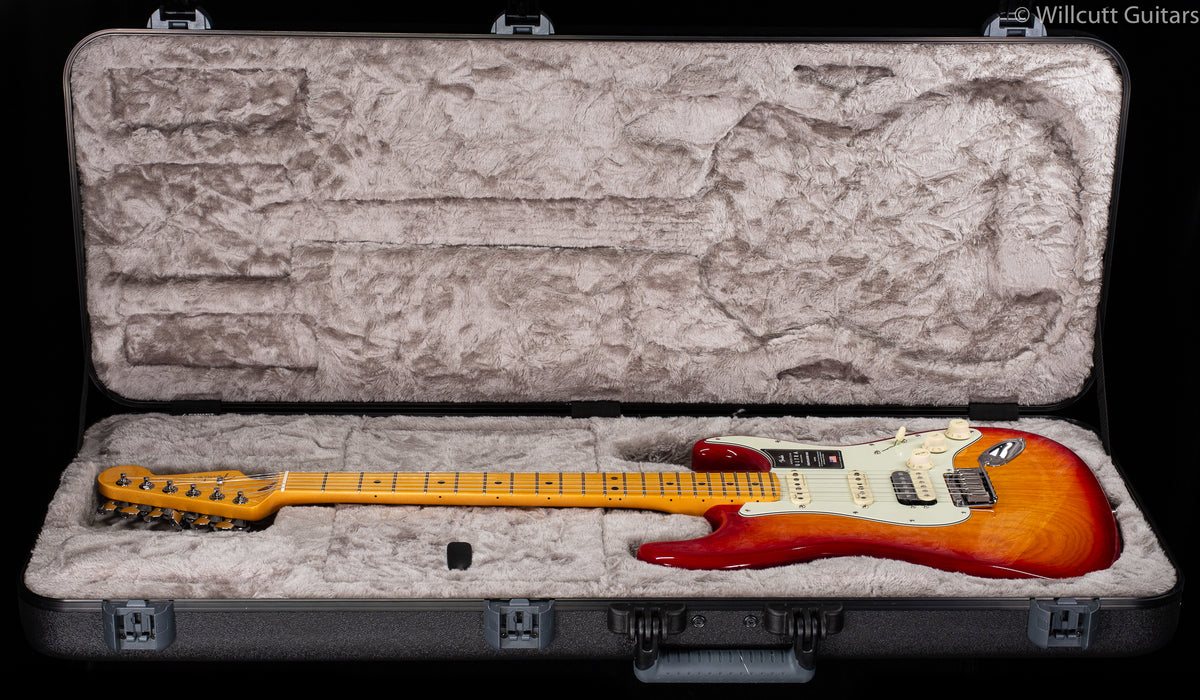 Fender American Ultra Stratocaster® HSS, Maple Fingerboard, Plasma Red Burst