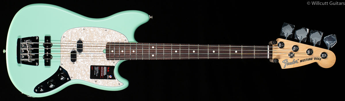 Fender American Performer Mustang Bass RW Satin Surf Green
