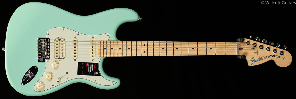 Fender American Performer Stratocaster HSS Satin Surf Green