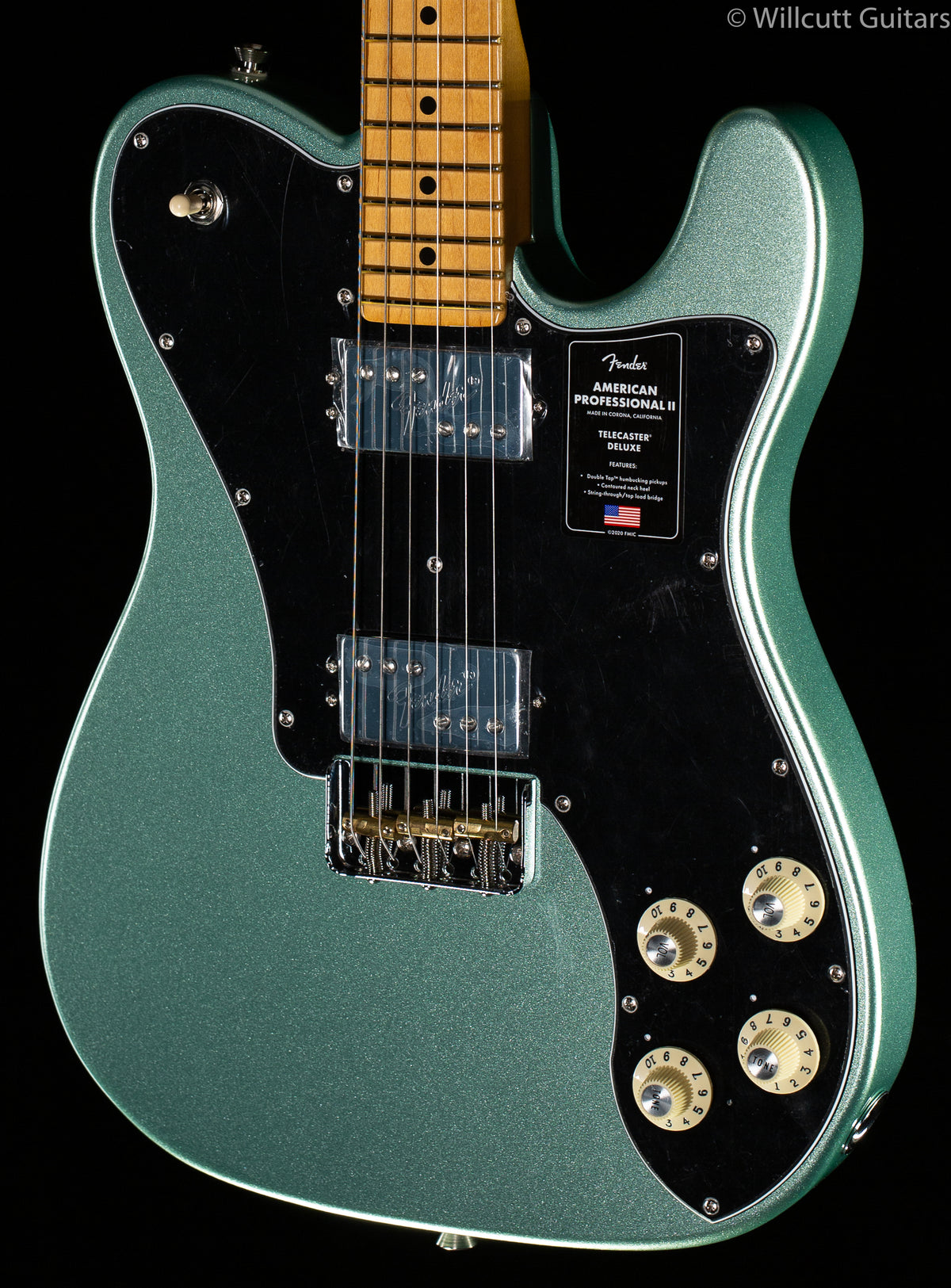 Fender American Professional II Telecaster® Deluxe, Maple Fingerboard, Mystic Surf Green