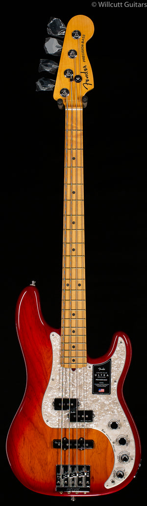 Fender American Ultra Precision Bass Plasma Red Burst Maple Fingerboard