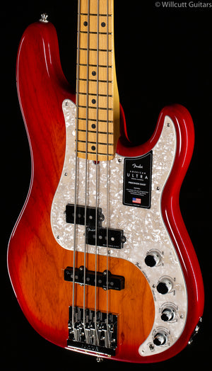 Fender American Ultra Precision Bass Plasma Red Burst Maple Fingerboard