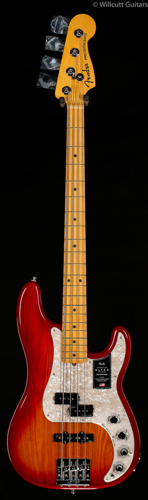 Fender American Ultra Precision Bass Plasma Red Burst Maple Fingerboard