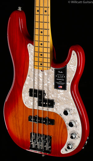 Fender American Ultra Precision Bass Plasma Red Burst Maple Fingerboard