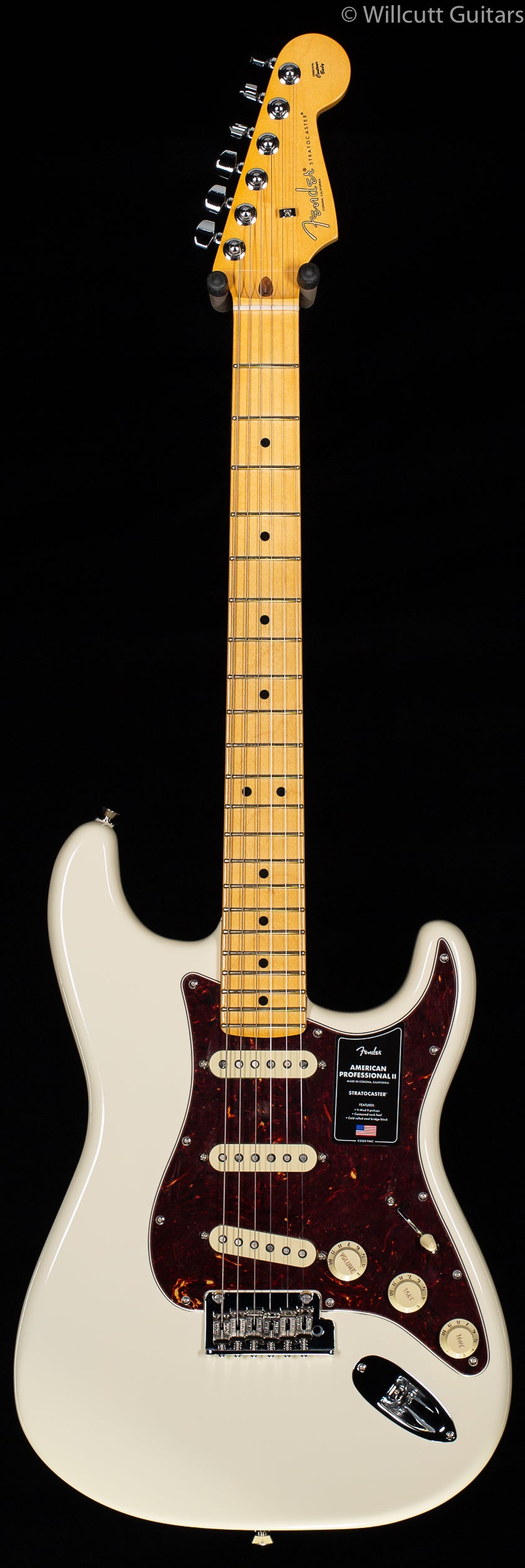 Fender American Professional II Stratocaster Maple Fingerboard Olympic White Maple Fingerboard (859)