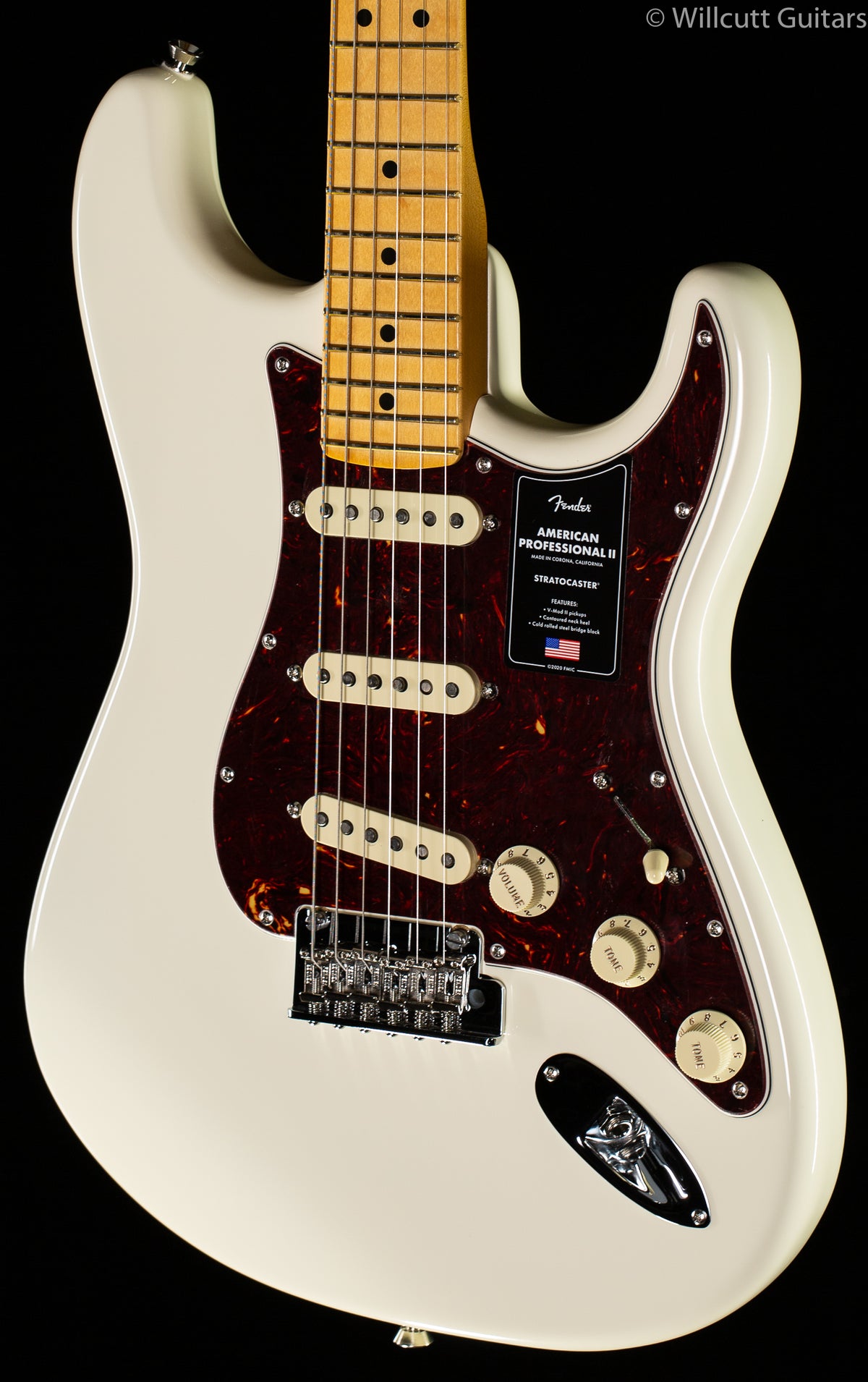 Fender American Professional II Stratocaster Maple Fingerboard Olympic White Maple Fingerboard (859)