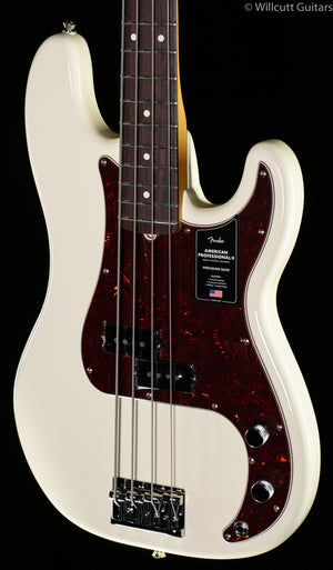 Fender American Professional II Precision Bass Olympic White Rosewood Fingerboard Bass Guitar