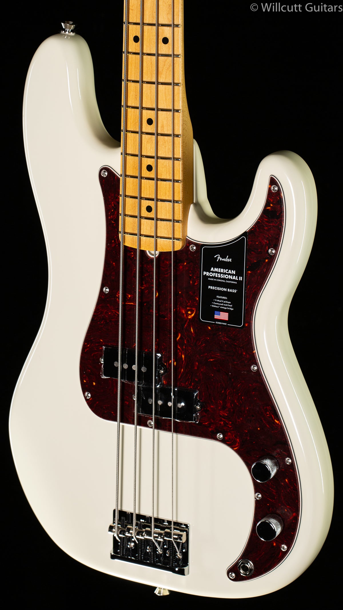 Fender American Professional II Precision Bass Olympic White Maple Fingerboard