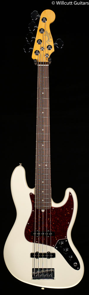 Fender American Professional II Jazz Bass V Olympic White Rosewood Fingerboard DEMO