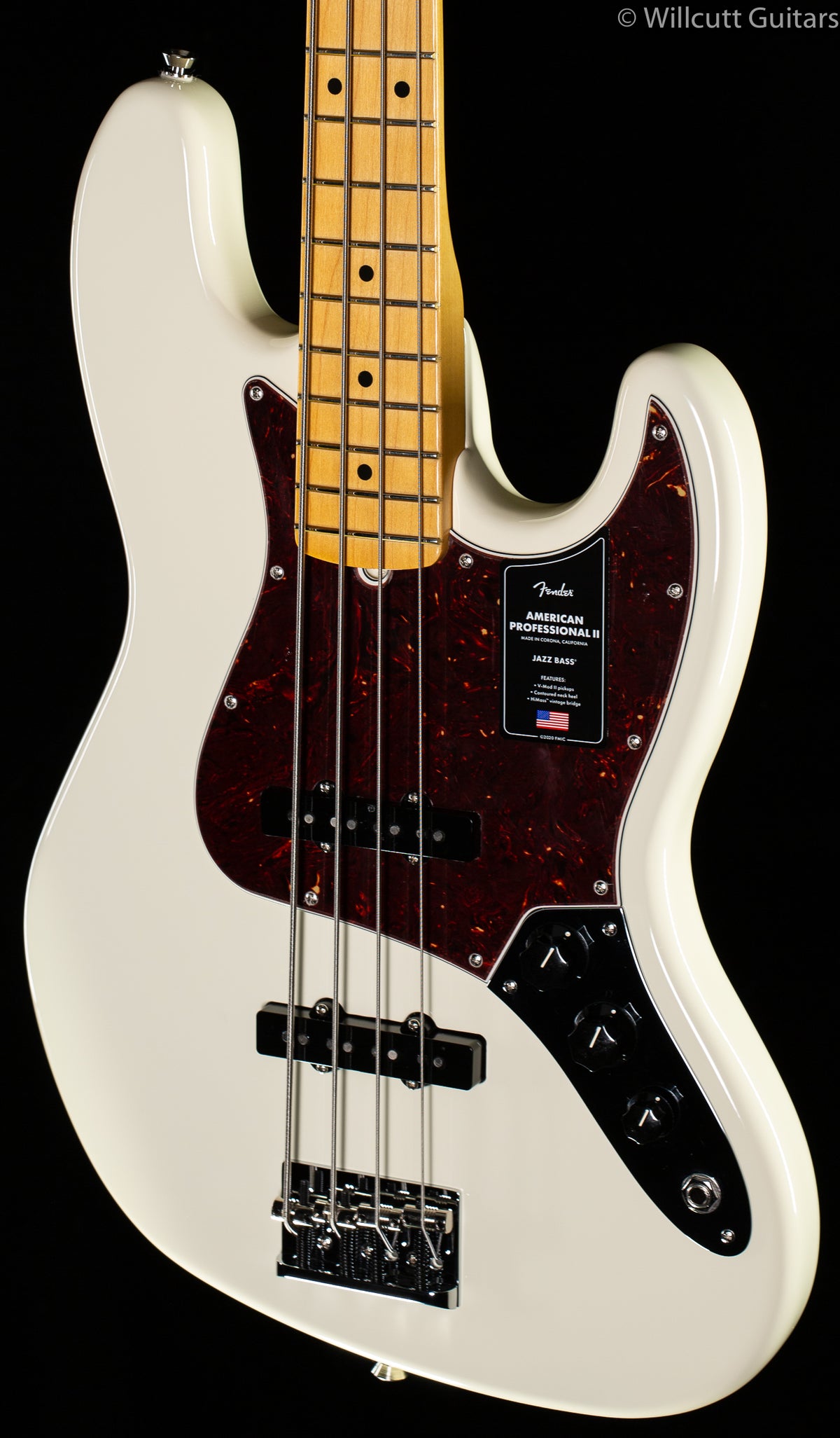 Fender American Professional II Jazz Bass Olympic White Maple Fingerboard