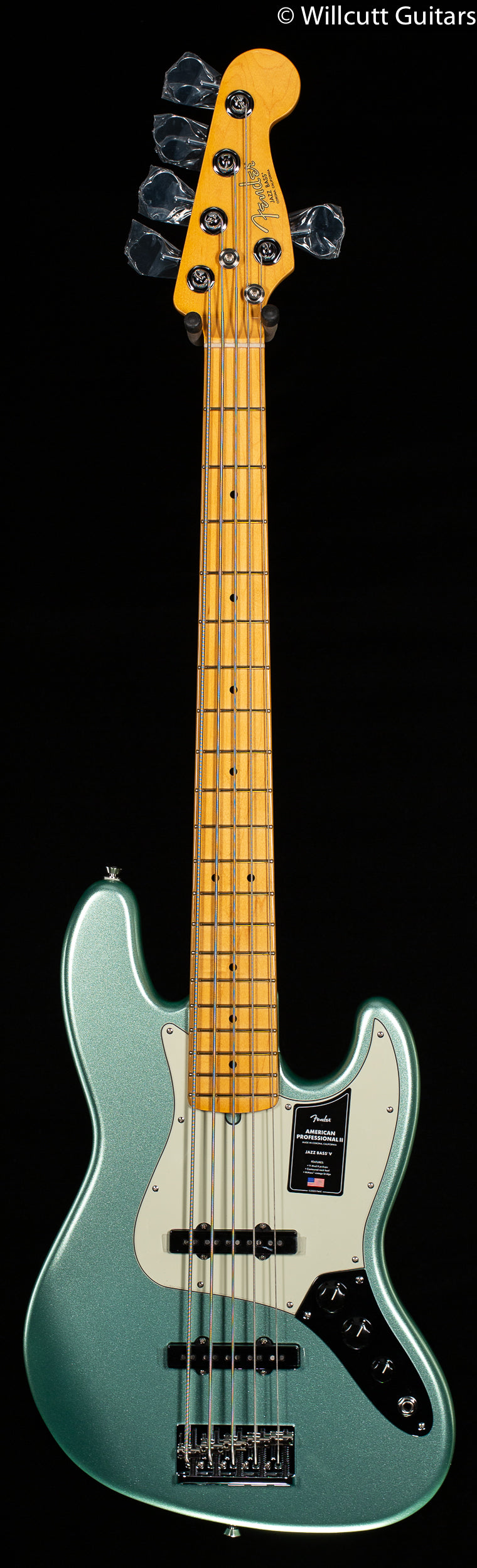 Fender American Professional II Jazz Bass V Mystic Surf Green Maple Fingerboard