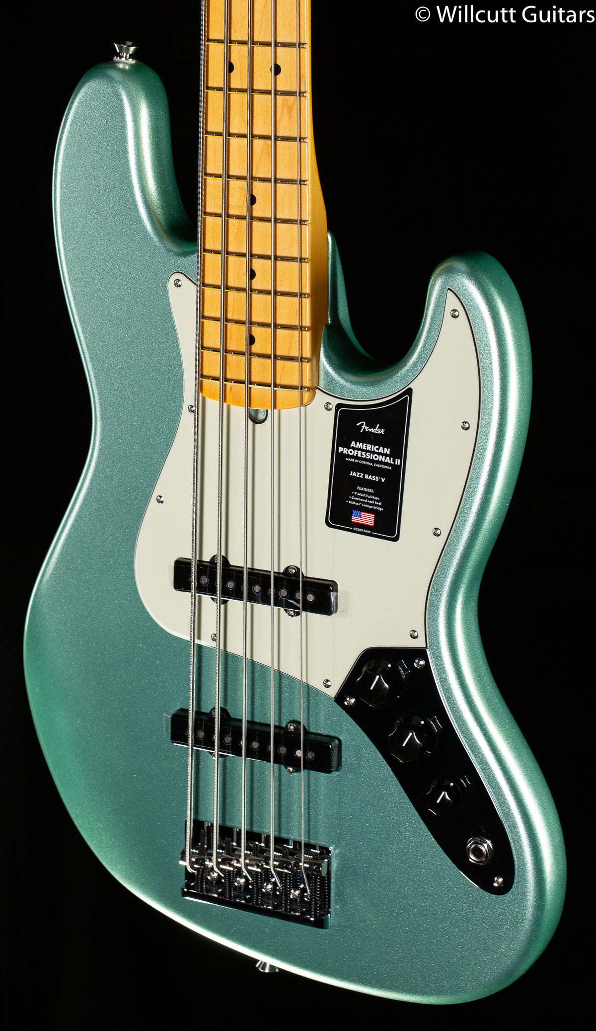 Fender American Professional II Jazz Bass V Mystic Surf Green Maple Fingerboard