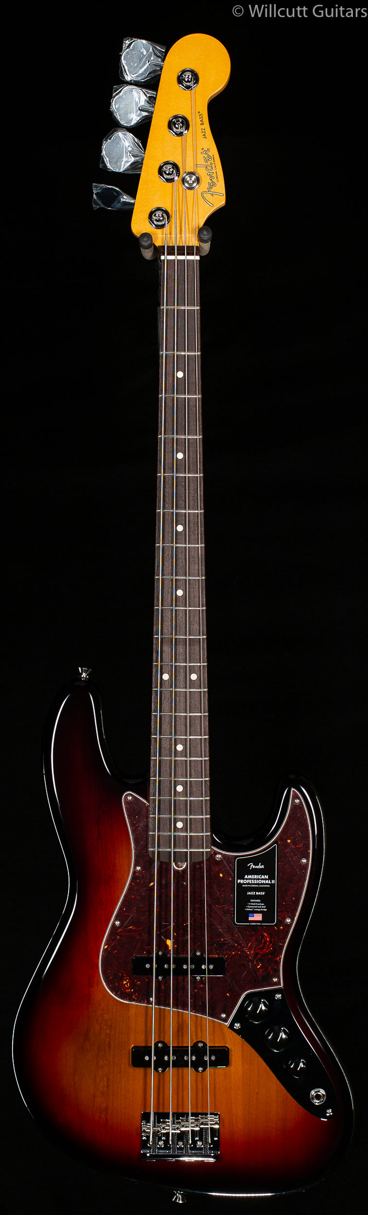 Fender American Professional II Jazz Bass 3-Color Sunburst Rosewood Fingerboard (702)