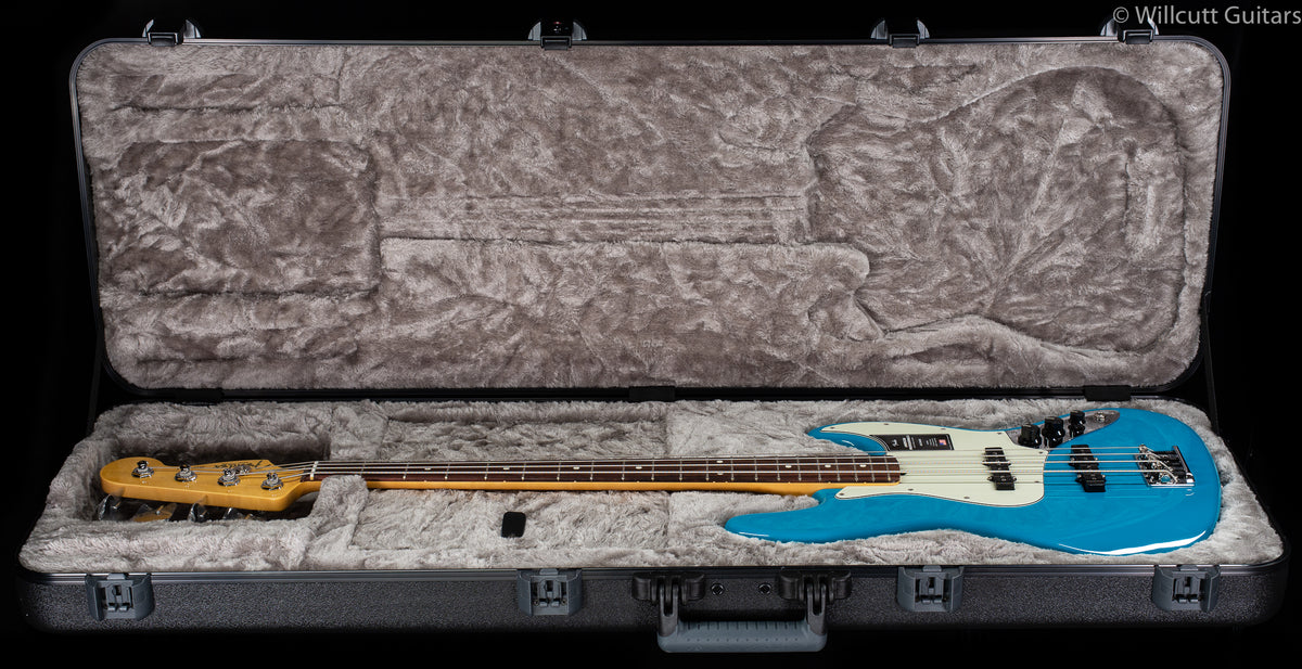 Fender American Professional II Jazz Bass Miami Blue Rosewood Bass Guitar (602)