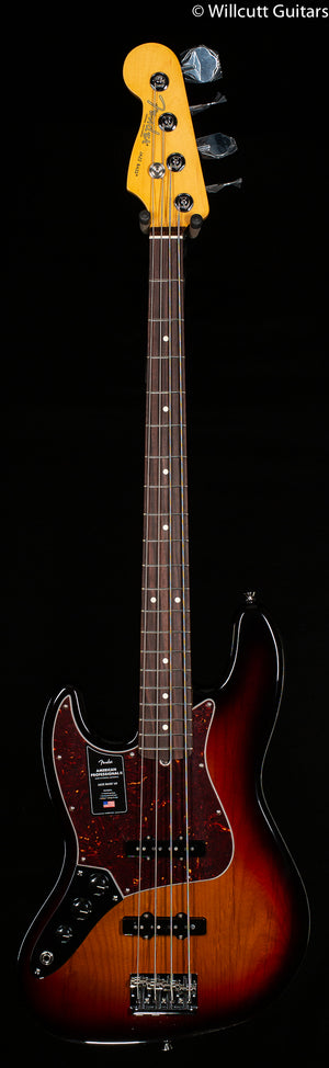 Fender American Professional II Jazz Bass 3-Color Sunburst Rosewood Fingerboard Left-Hand Bass Guitar