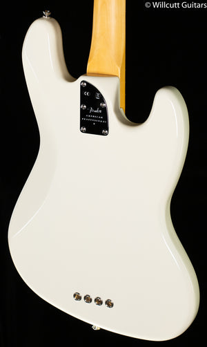 Fender American Professional II Jazz Bass Olympic White Rosewood Fingerboard Left-Hand Bass Guitar