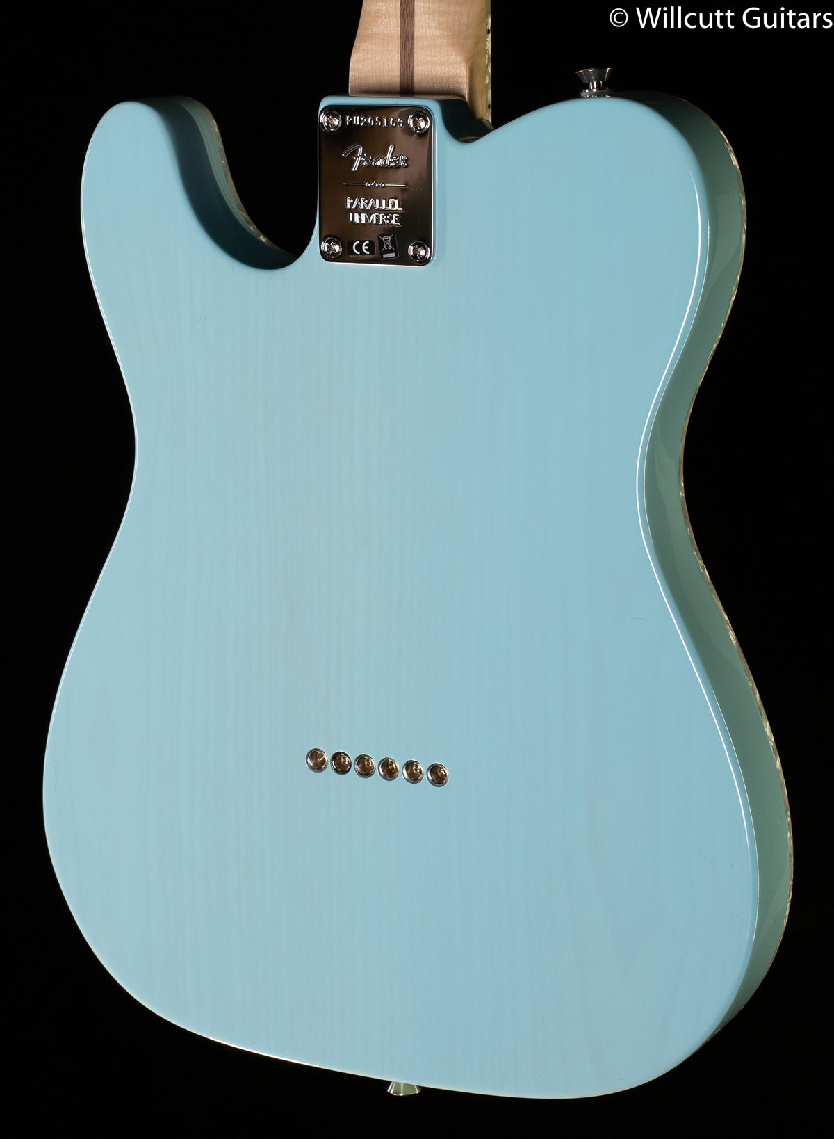Fender Parallel Universe II Tele Mágico Transparent Daphne Blue Maple Fingerboard