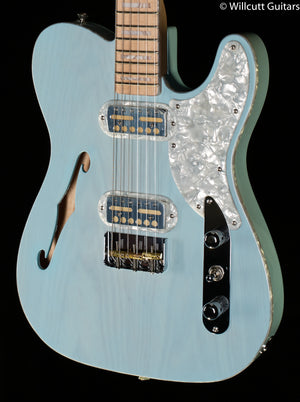 Fender Parallel Universe II Tele Mágico Transparent Daphne Blue Maple Fingerboard