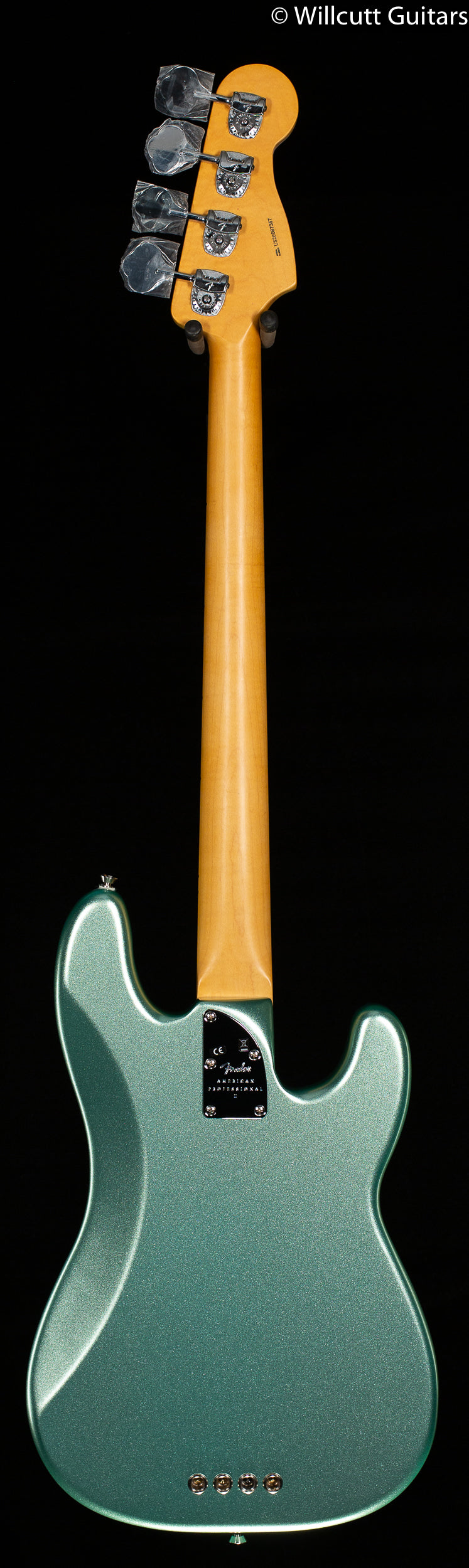 Fender American Professional II Precision Bass Mystic Surf Green Left-Hand Bass Guitar (357)